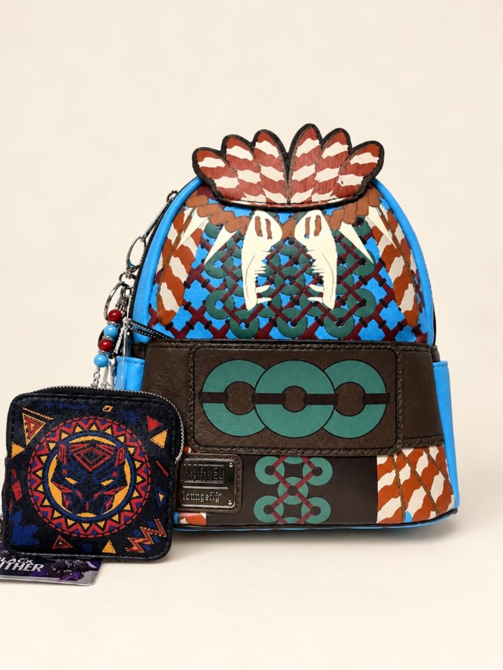 Loungefly  Wakanda Backpack Set w/ Coin Purse, Ceramic Mug & Handmade Bag Charm